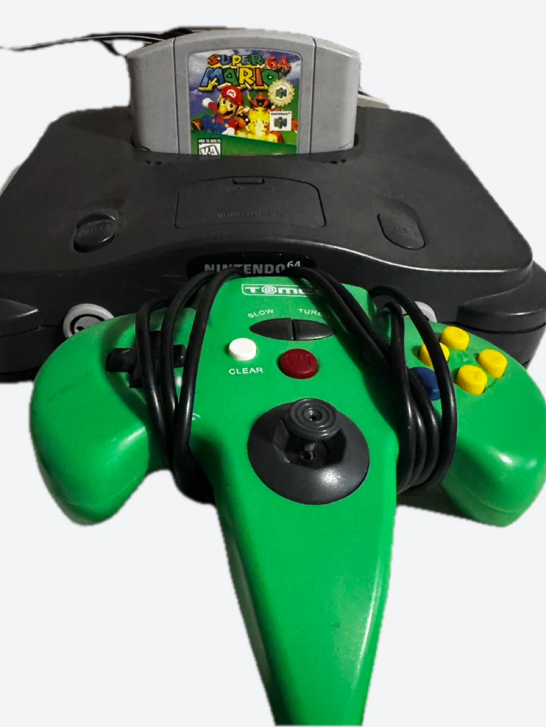 Nintendo 64 Console with Super Mario 64 & Green Controller