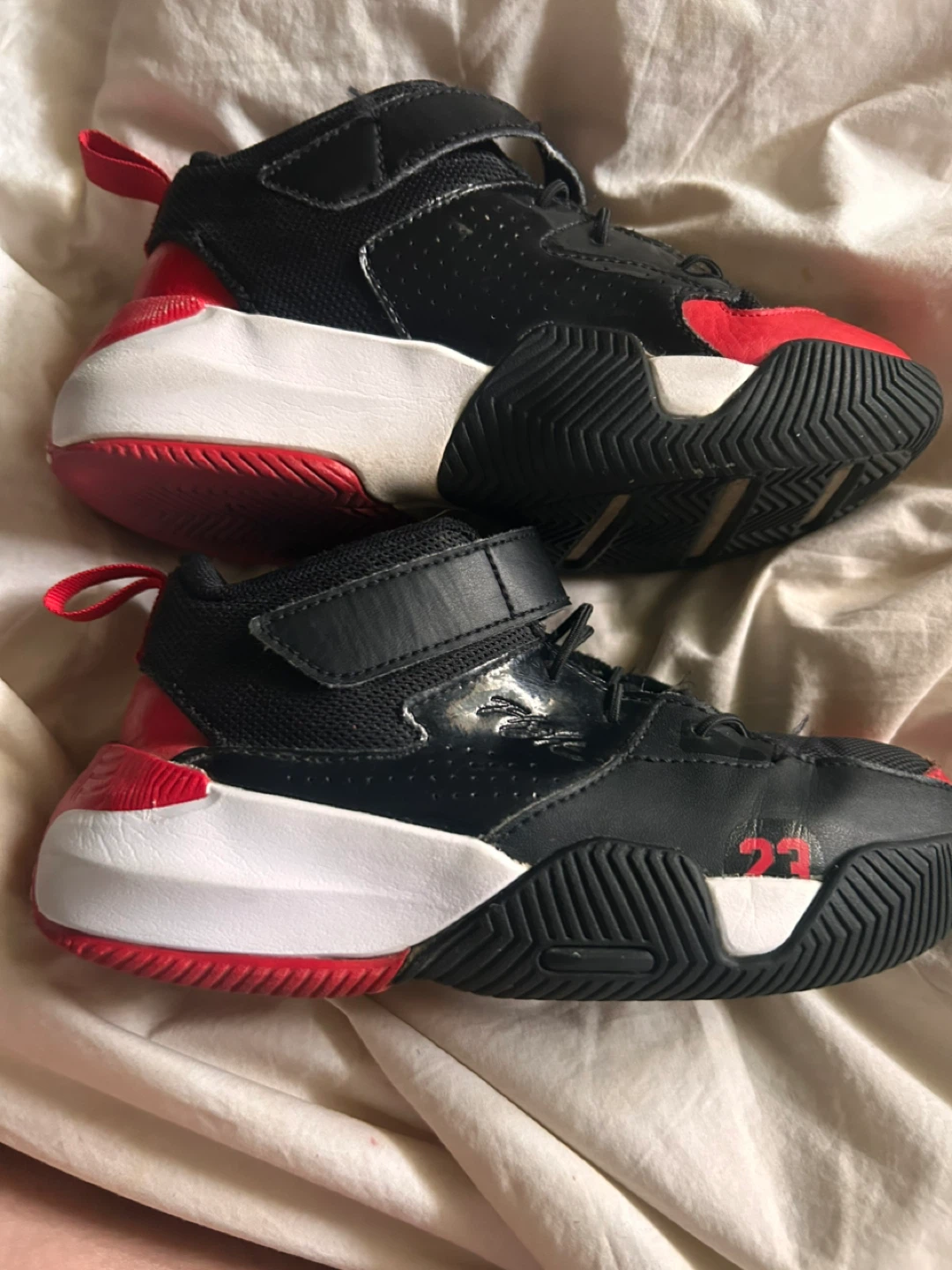 Kids' Jordan Shoes Size 13C Black Red
