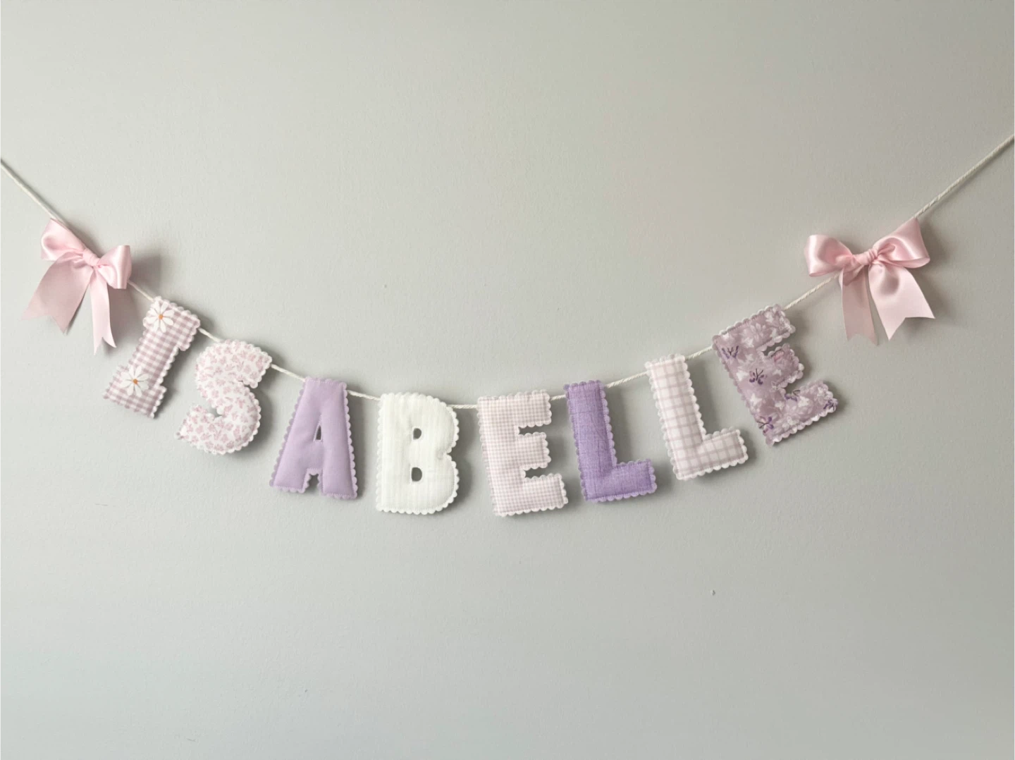 Custom Personalized Fabric Name Bunting Banner