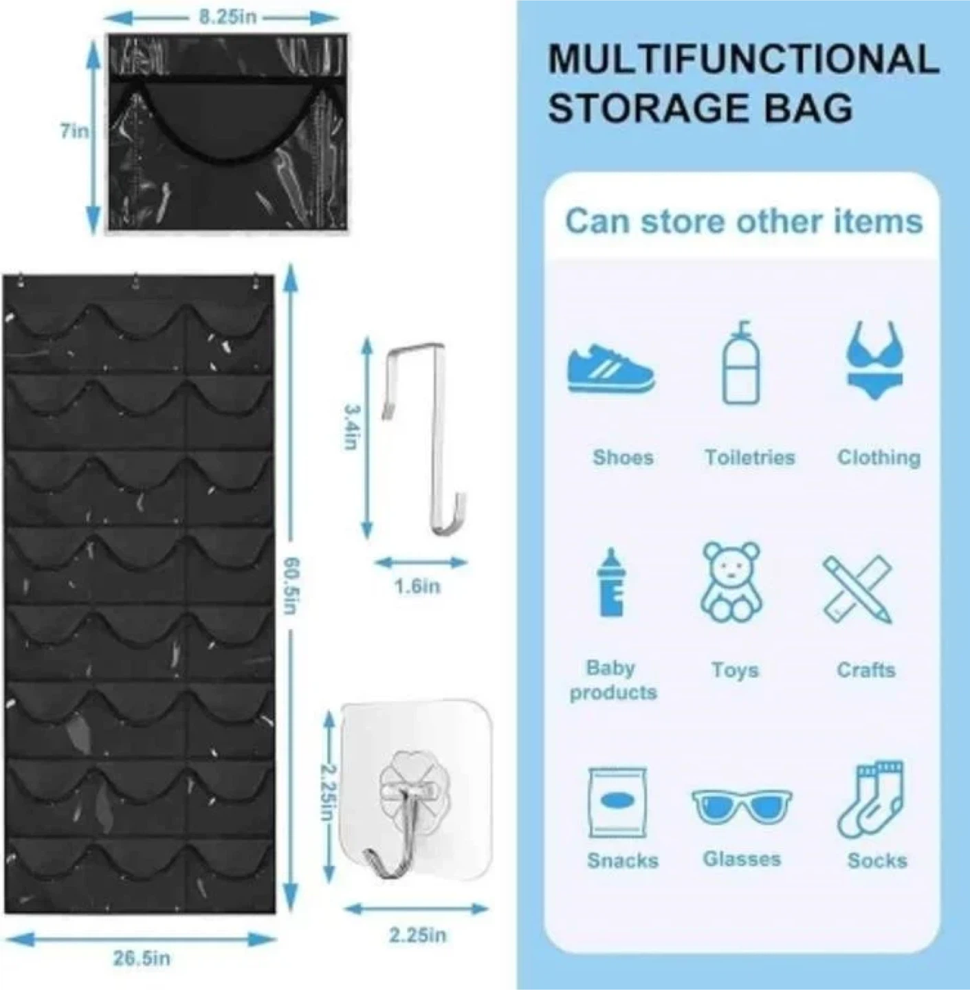 Multifunctional Storage Bag Organizer with 30 Pockets - photo 2
