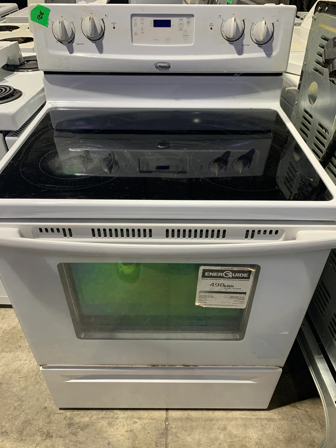 White Whirlpool Electric Stove-only 300/-