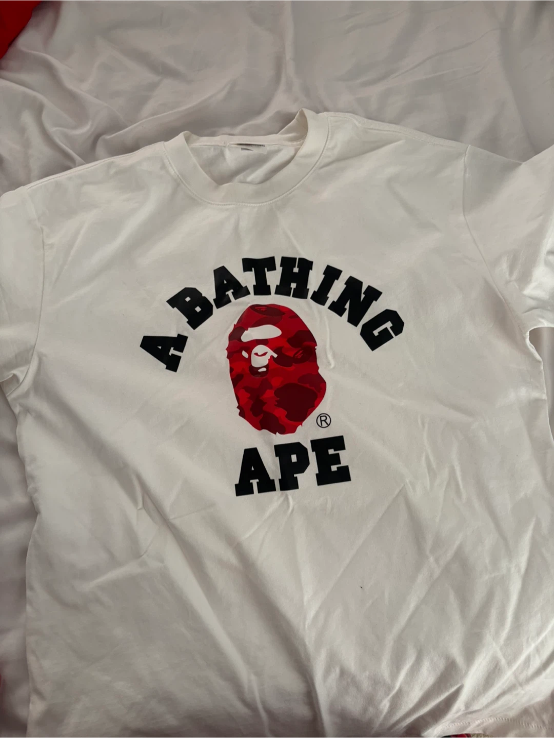 Men’s small red bathing ape (bape) tee - photo 4