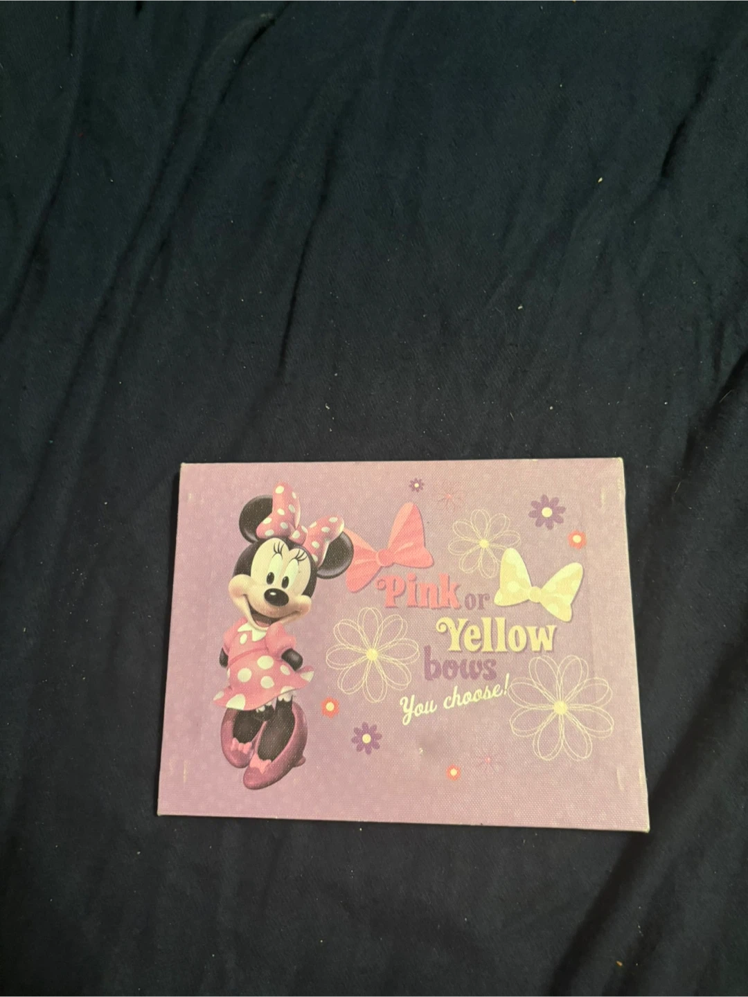 Disney Minnie Mouse wall art  "Pink or Yellow bows"