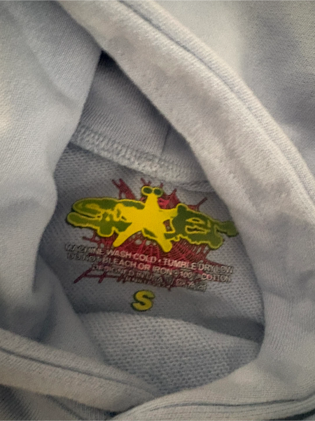 Spider baby blue men’s small hoodie - photo 2