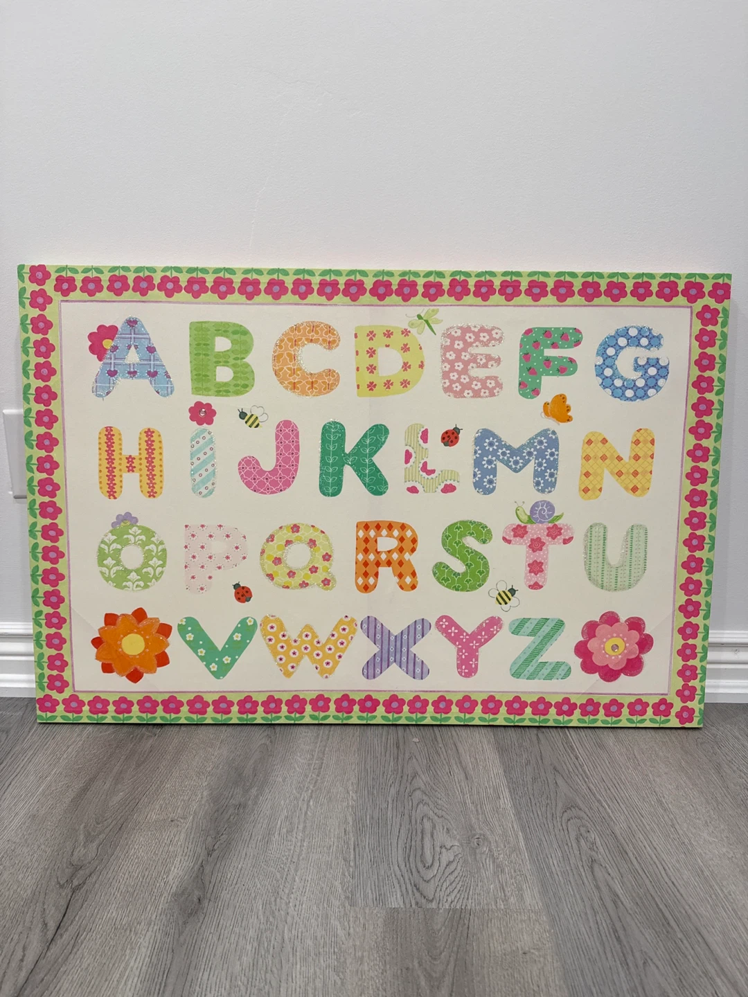 Alphabet Wall Art for Kids 36” W x 24” H