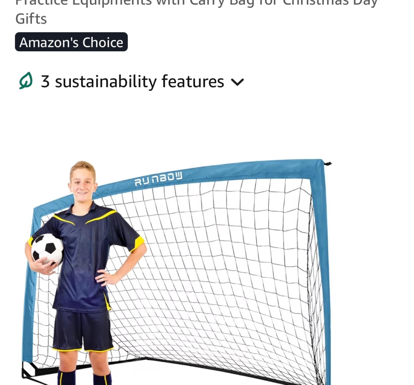 RUNBOW 9x5ft Soccer Goal