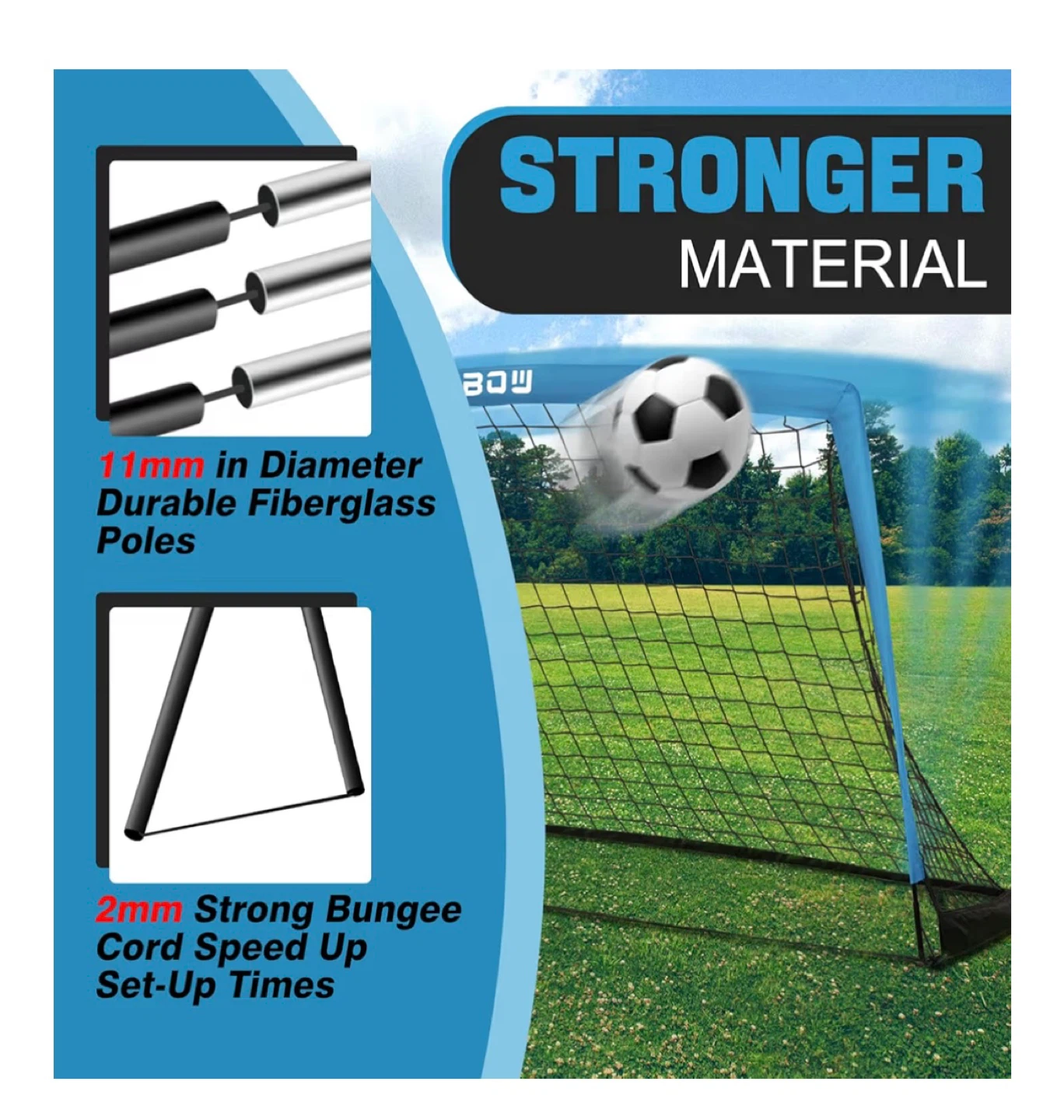 RUNBOW 9x5ft Soccer Goal - photo 3