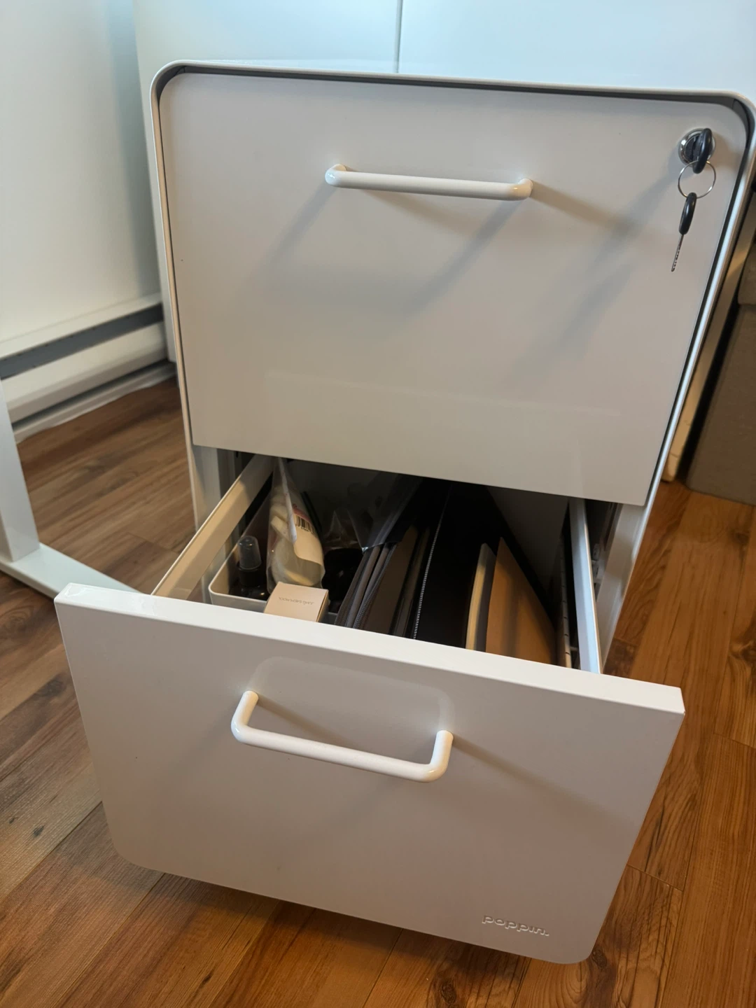 Poppin White 2-Drawer Filing Cabinet - photo 2