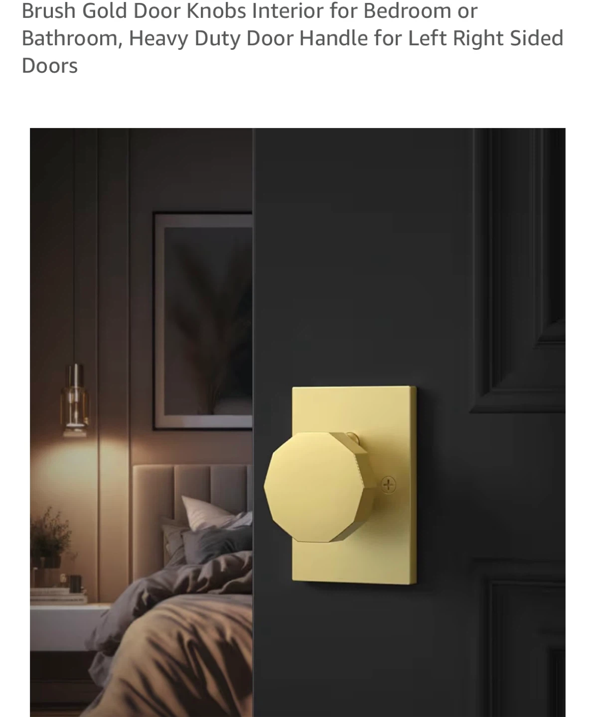 Brush Gold Door Knobs Interior (Set of 6) - photo 2