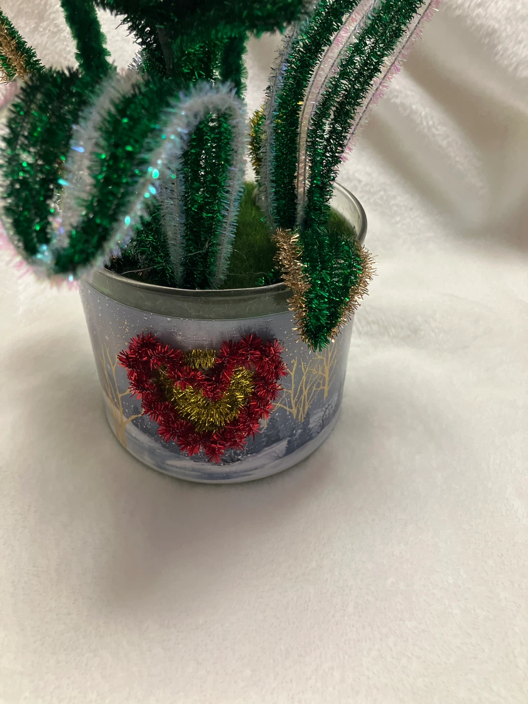 Handmade Pipe Cleaner Flower Arrangement with Heart - photo 3