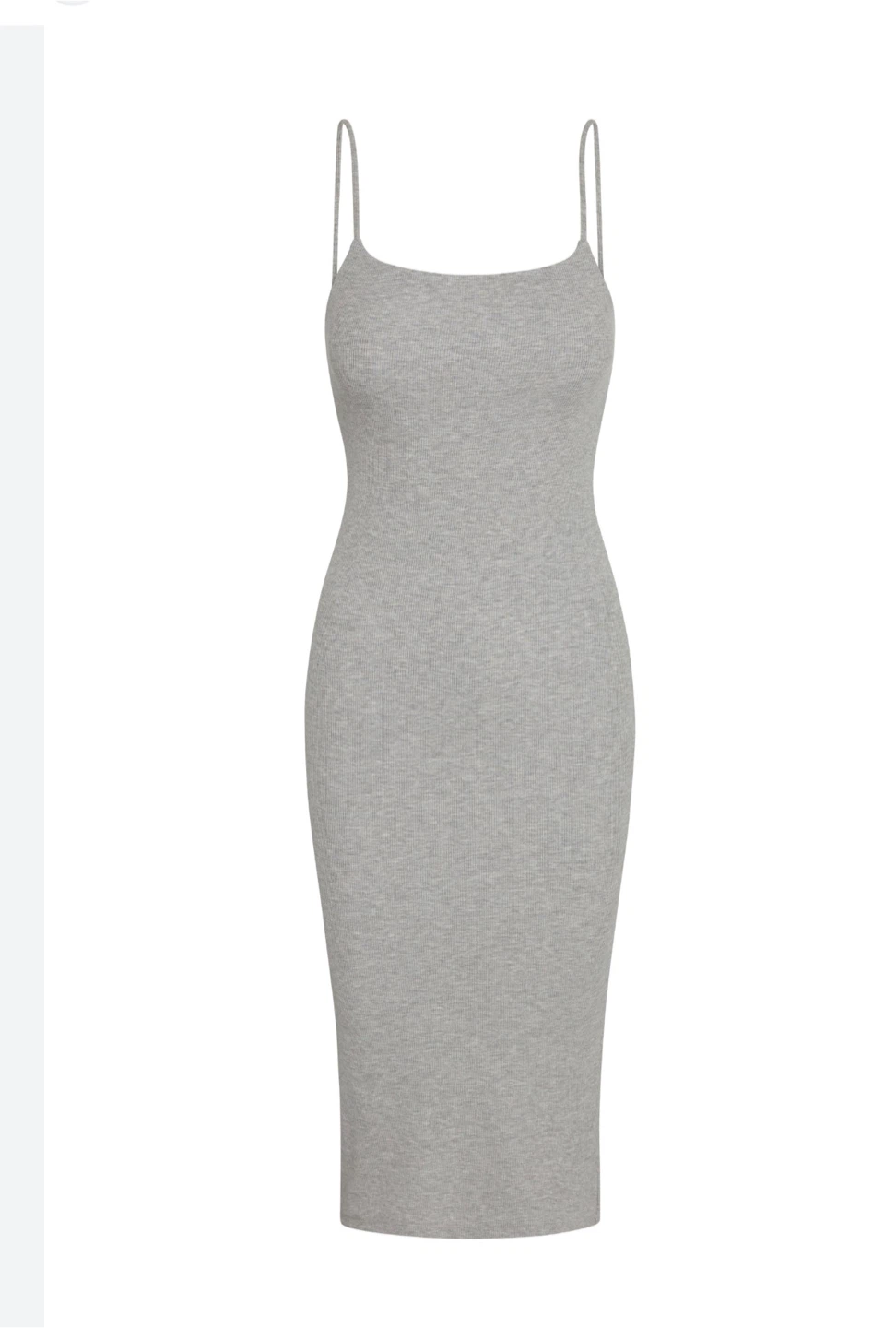 Forever 21 Grey Ribbed Spaghetti Strap Maxi Dress