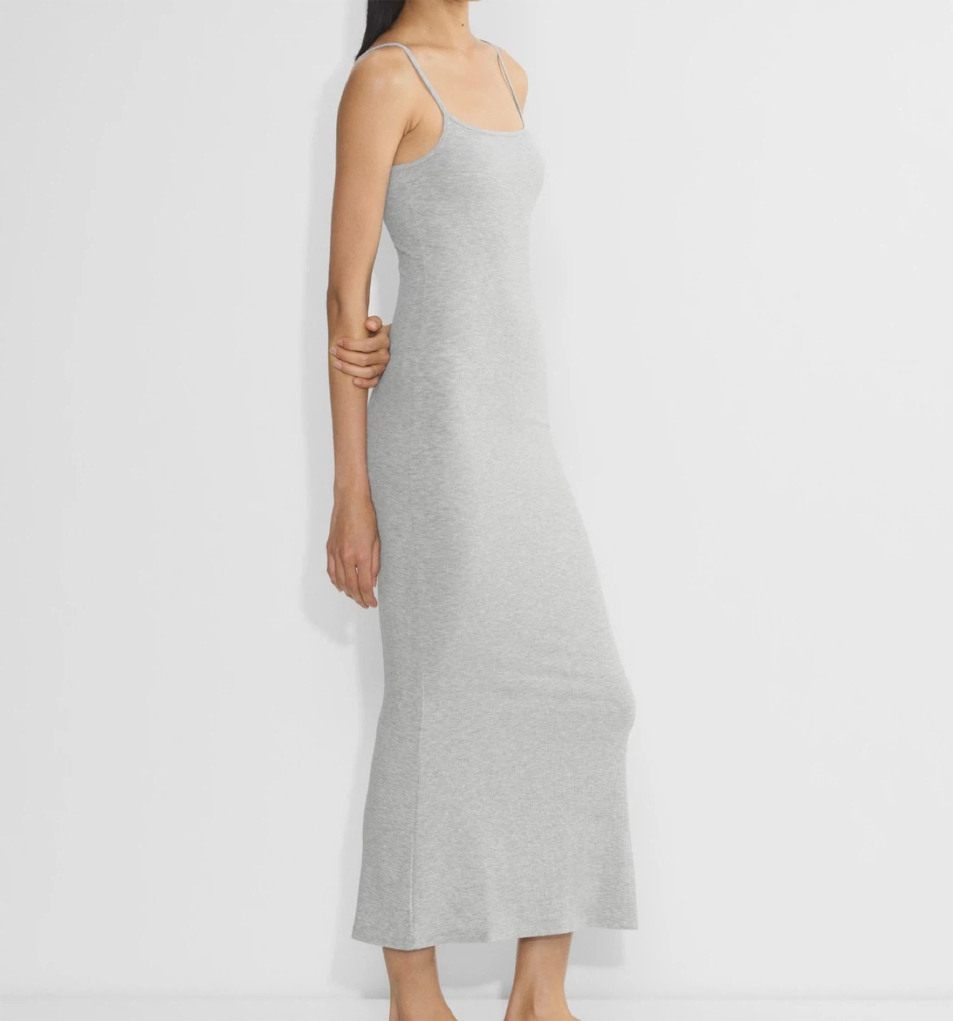 Forever 21 Grey Ribbed Spaghetti Strap Maxi Dress - photo 2