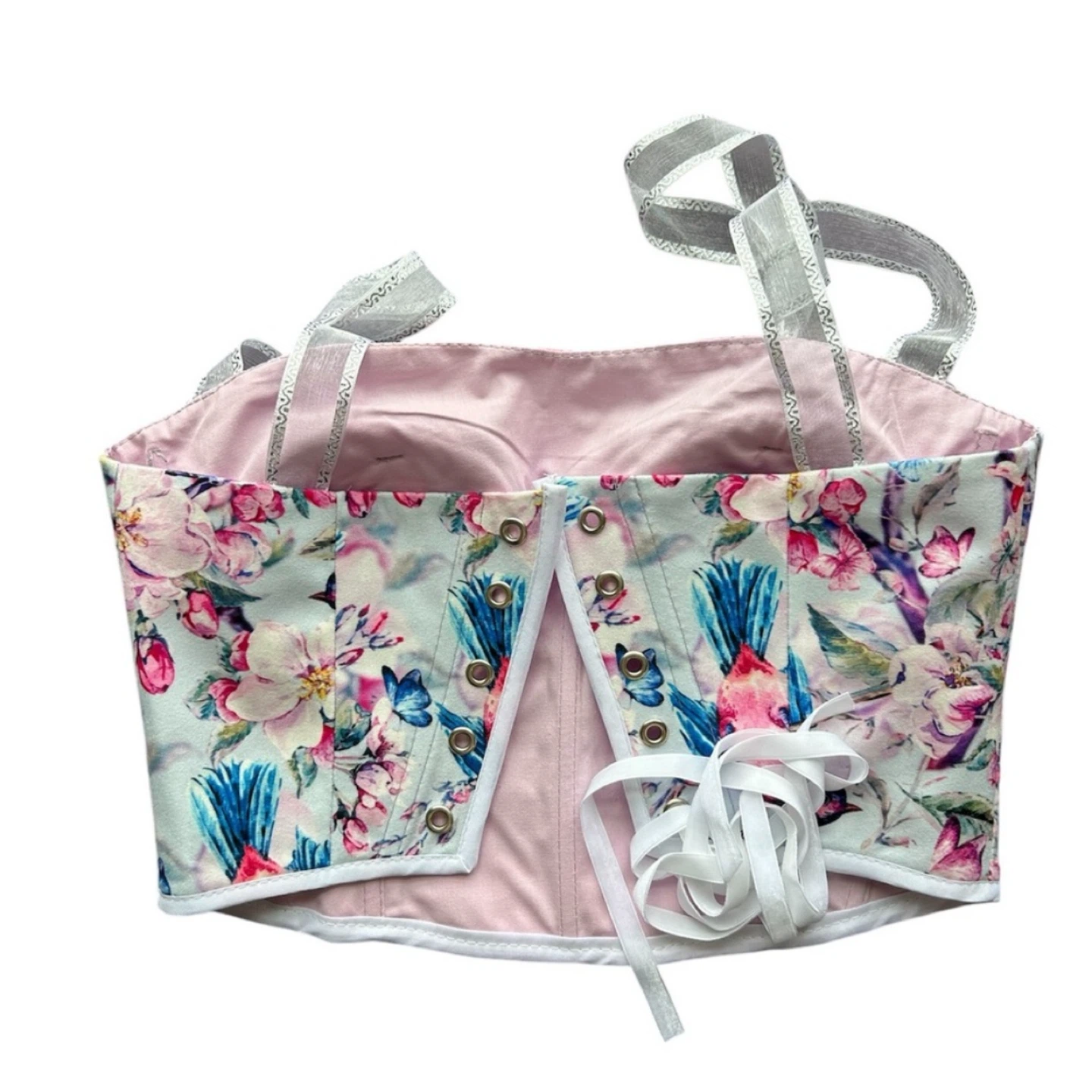Floral and Bird Print Corset Top- Sizes S and M - photo 2