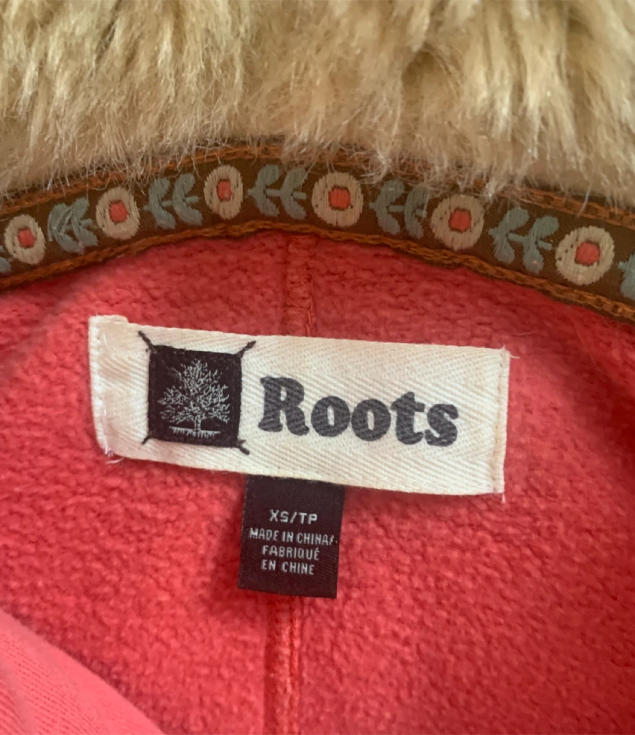 Roots Pink Sherpa Lined Hoodie - XS/TP - photo 2