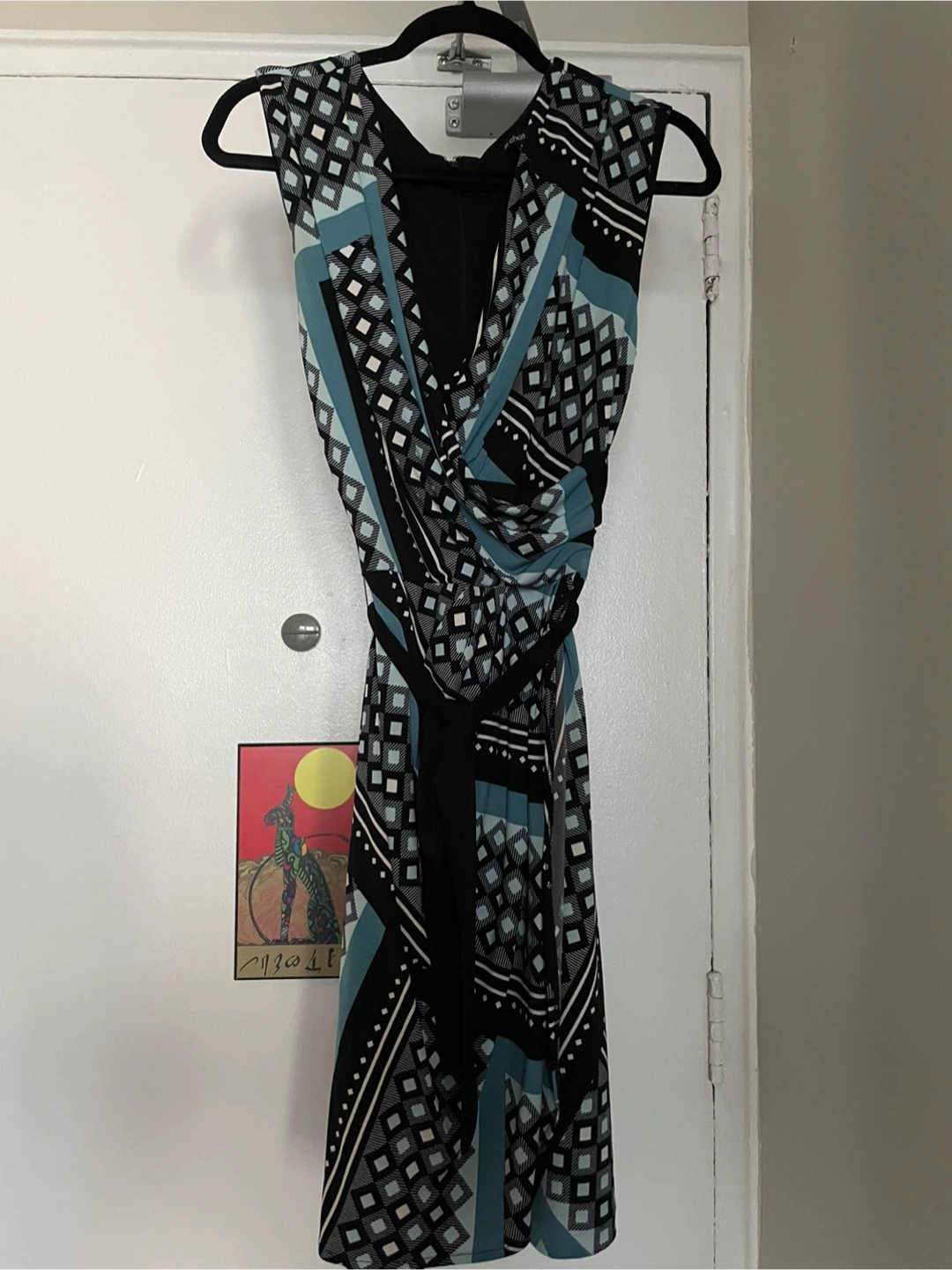 Small Le Chateau Geometric Print Wrap Dress - Size S - photo 4