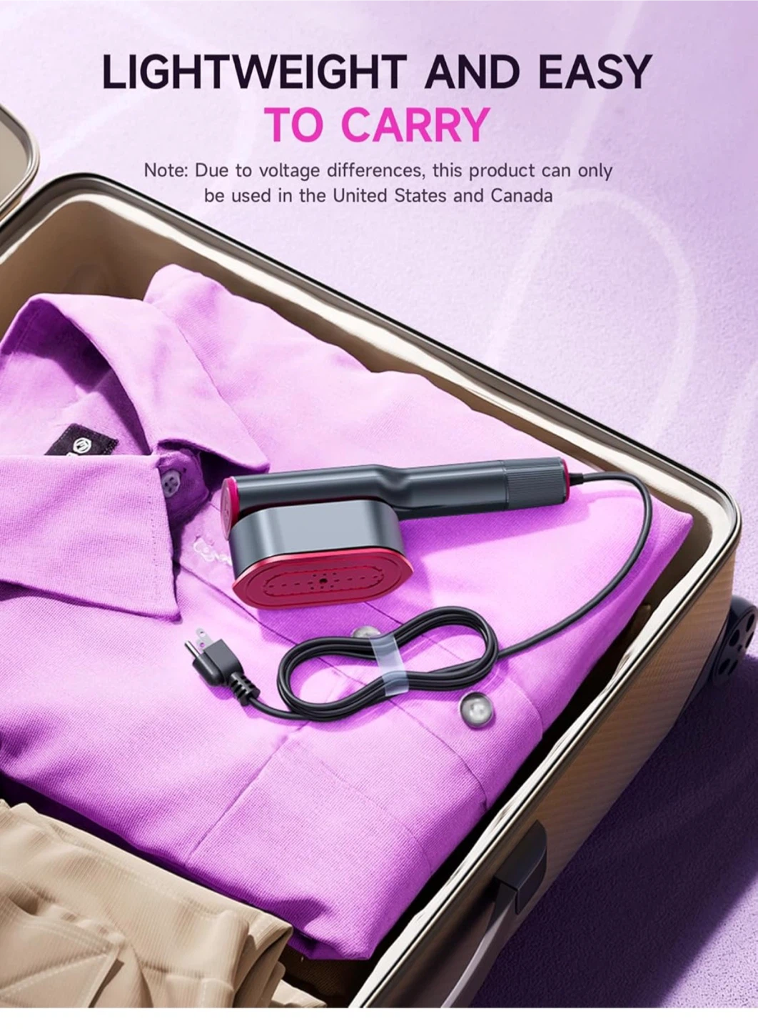Dr. Flash 2-in-1 Garment Steamer and Portable Iron - photo 5