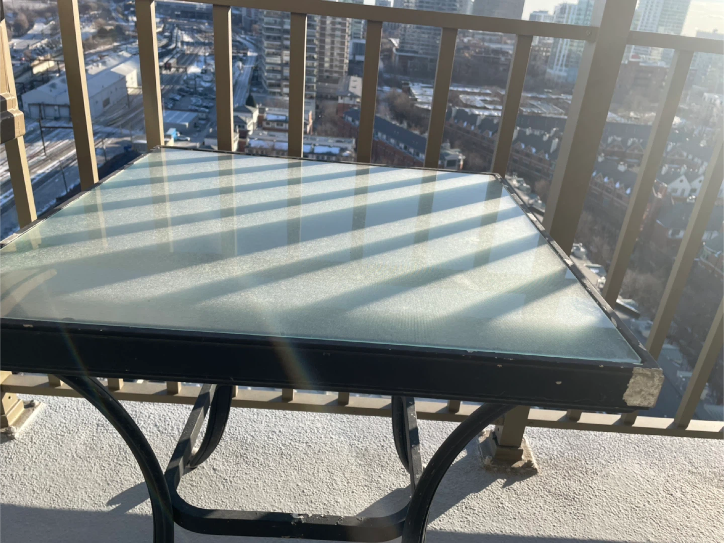 Glass Top Outdoor Side Table 24” - photo 2