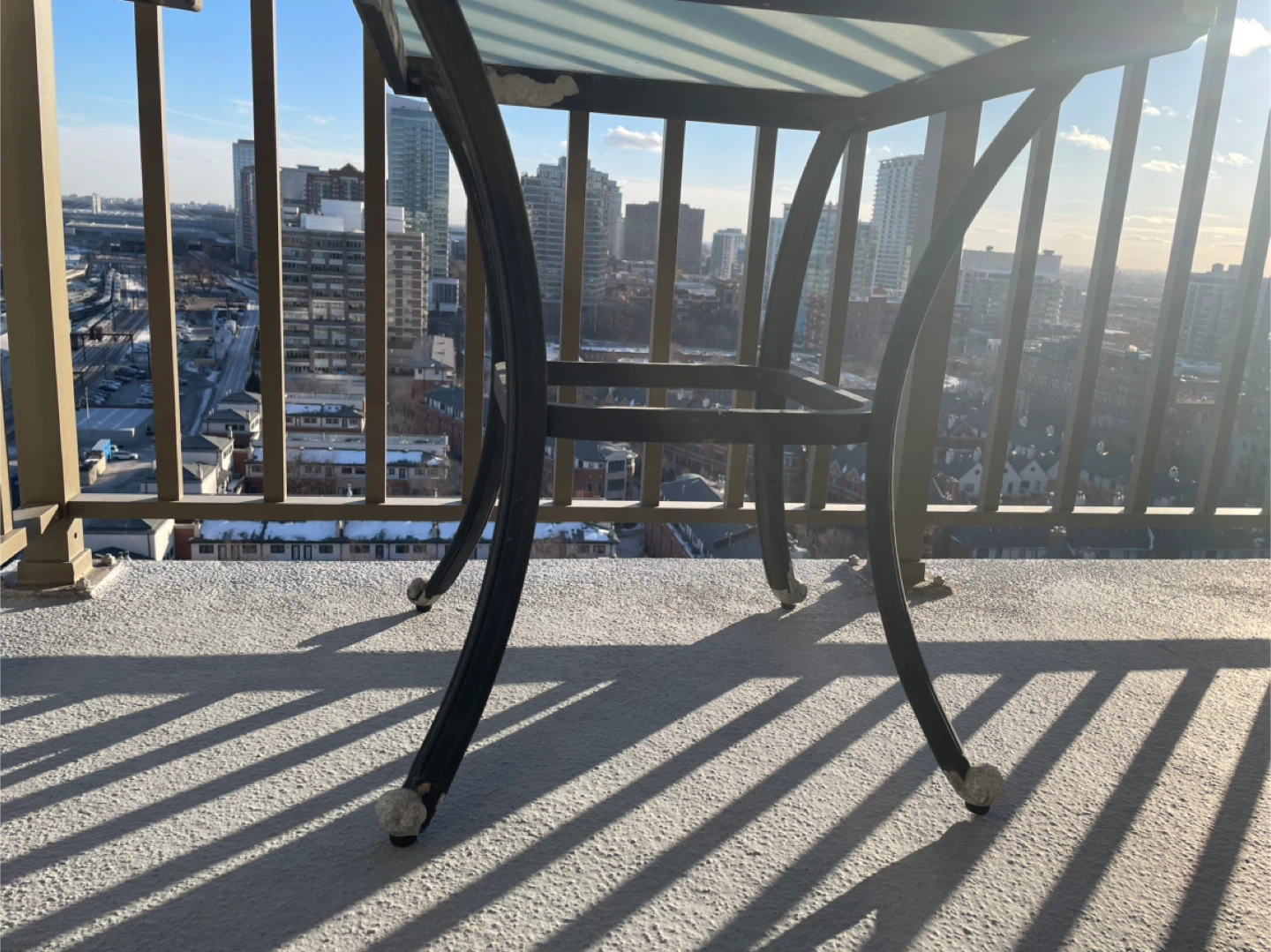 Glass Top Outdoor Side Table 24” - photo 3