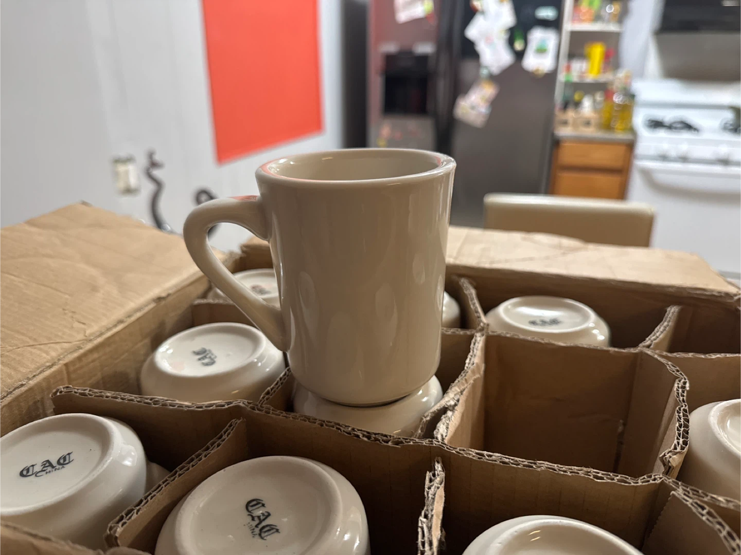Set of 32 White Ceramic Coffee Mugs - photo 3