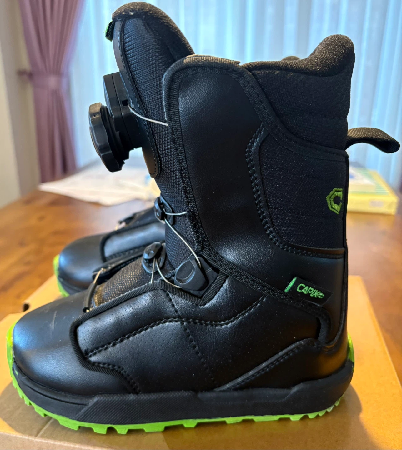 Capix Snowboard Boots - Black/Green - USJR Size 1.0 - photo 4