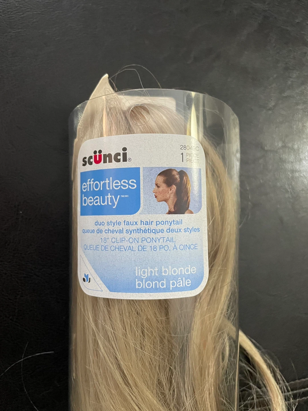 NEW Scunci Light Blonde 18" Clip-On Ponytail - photo 3