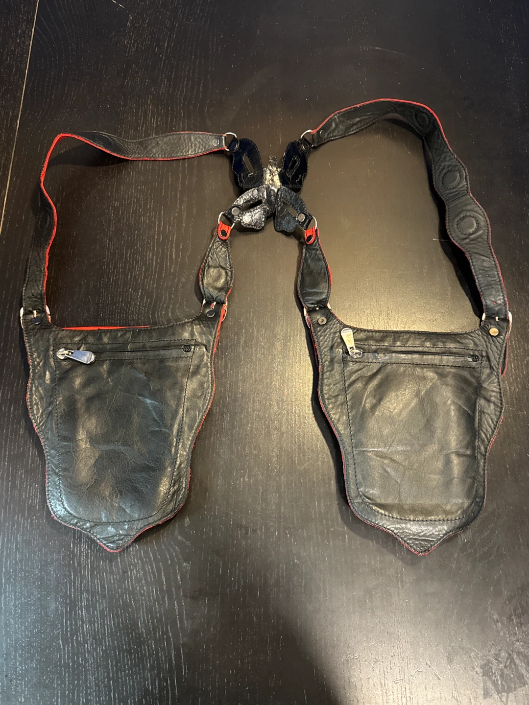 Red Leather Butterfly Shoulder Bag - photo 2