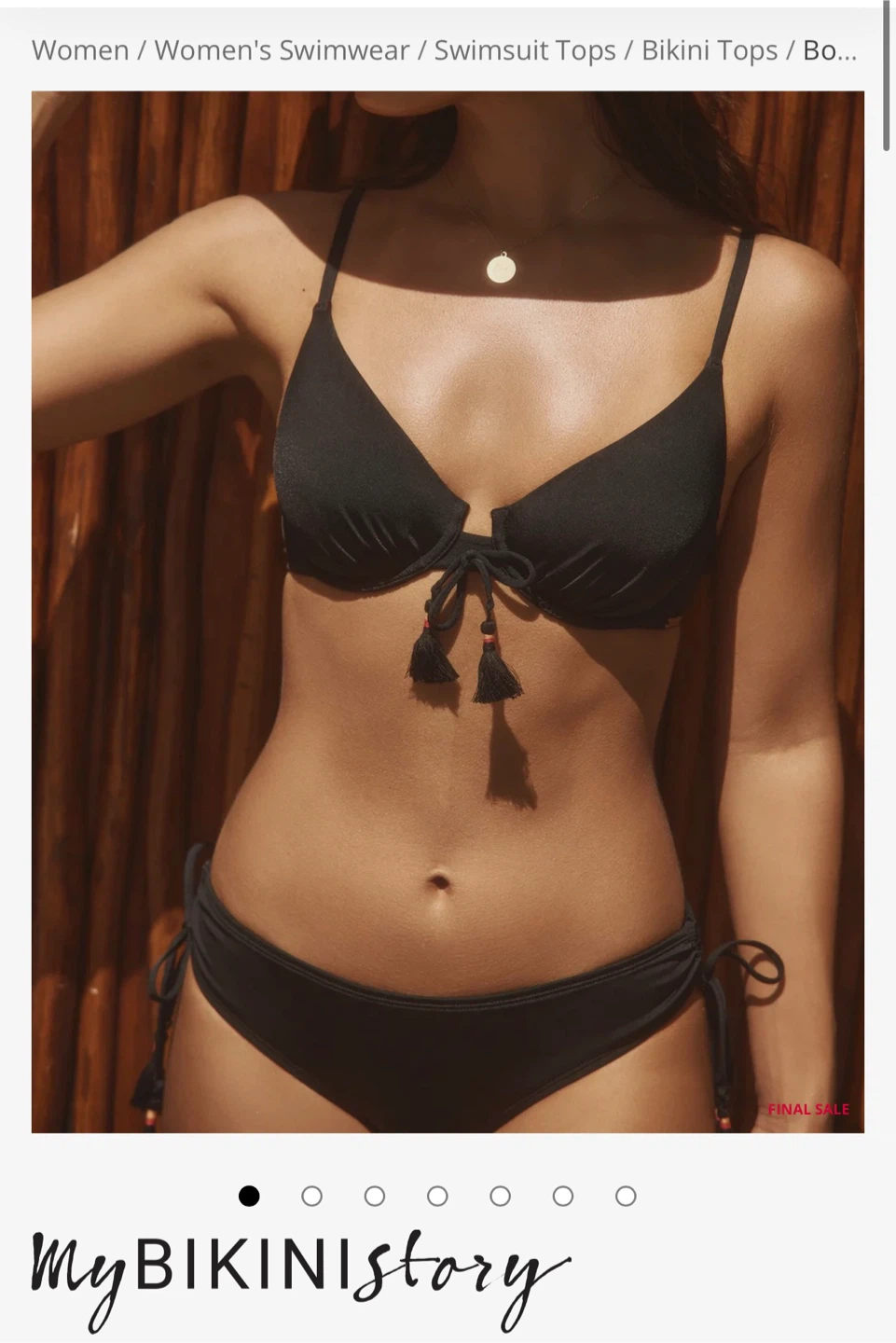 myBIKINIstory Black Tassel Bikini Top - photo 2