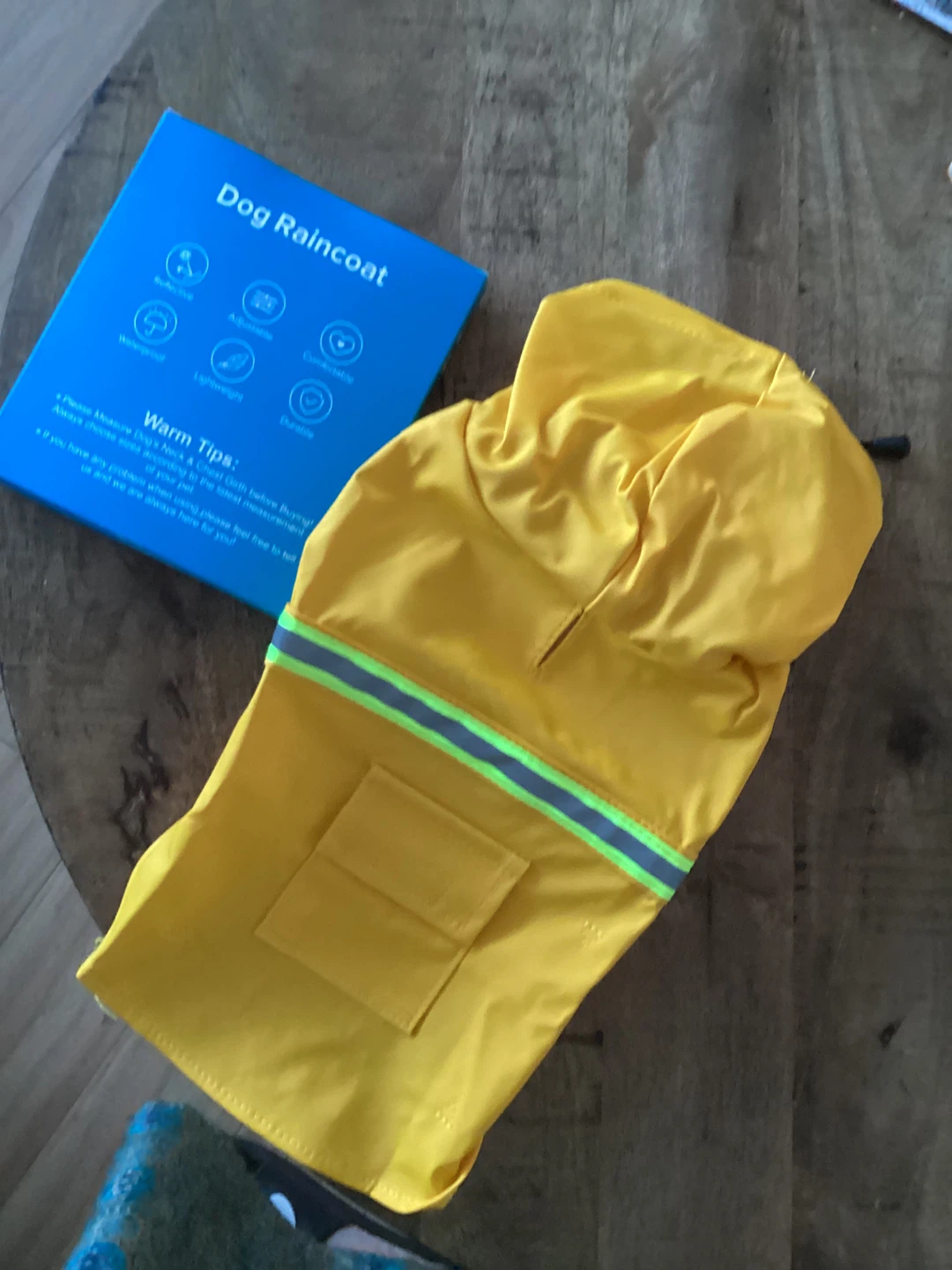 Packable Reflective Dog Raincoat - Super Yellow - photo 4