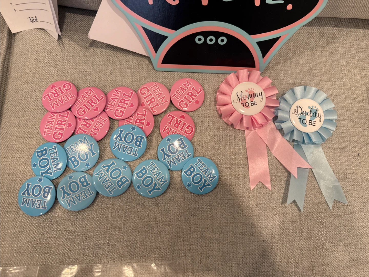 Baby Shower Gender Reveal Party Decor & Games Set - photo 3
