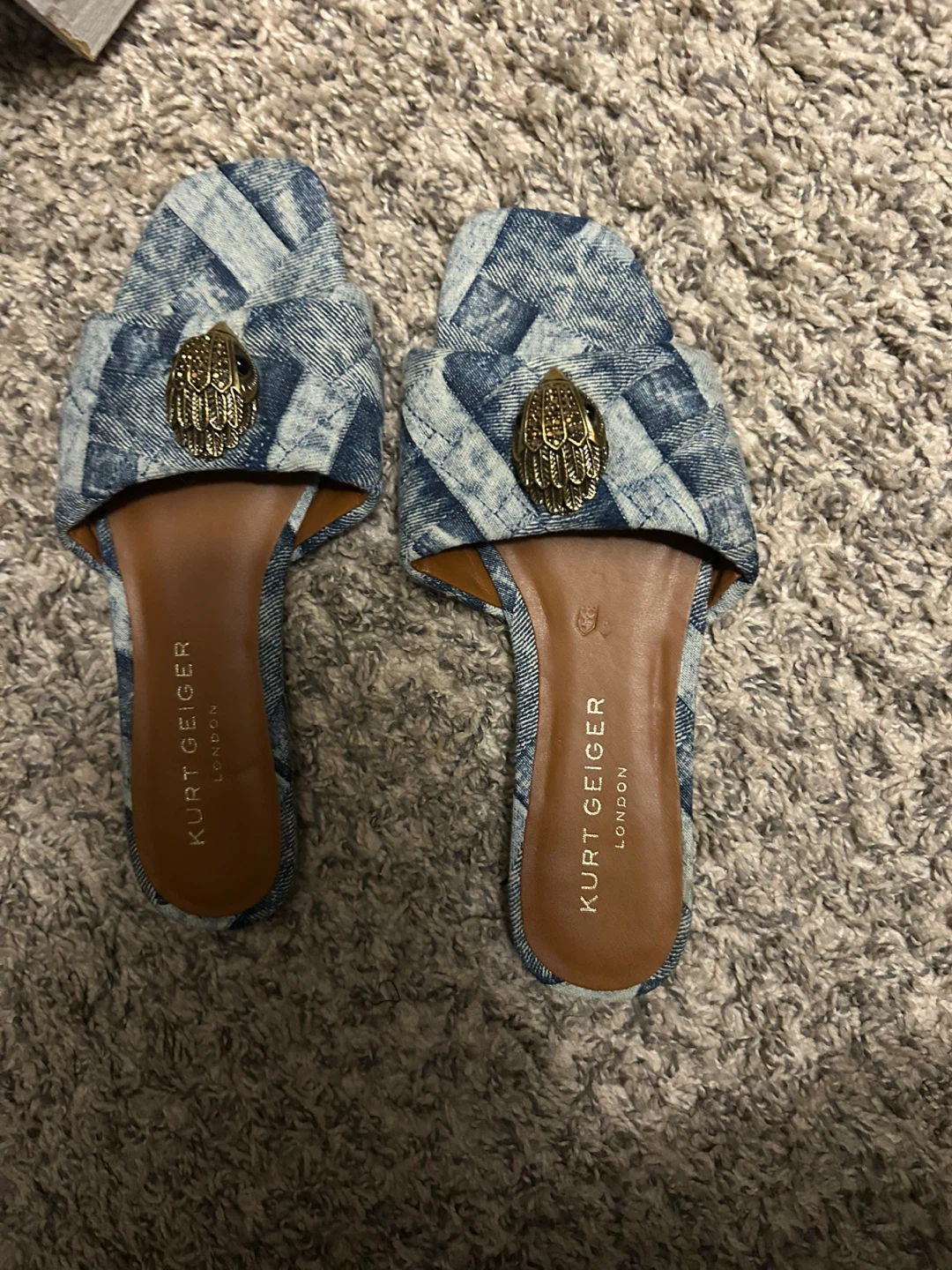 Kurt Geiger London Denim Slide Sandals