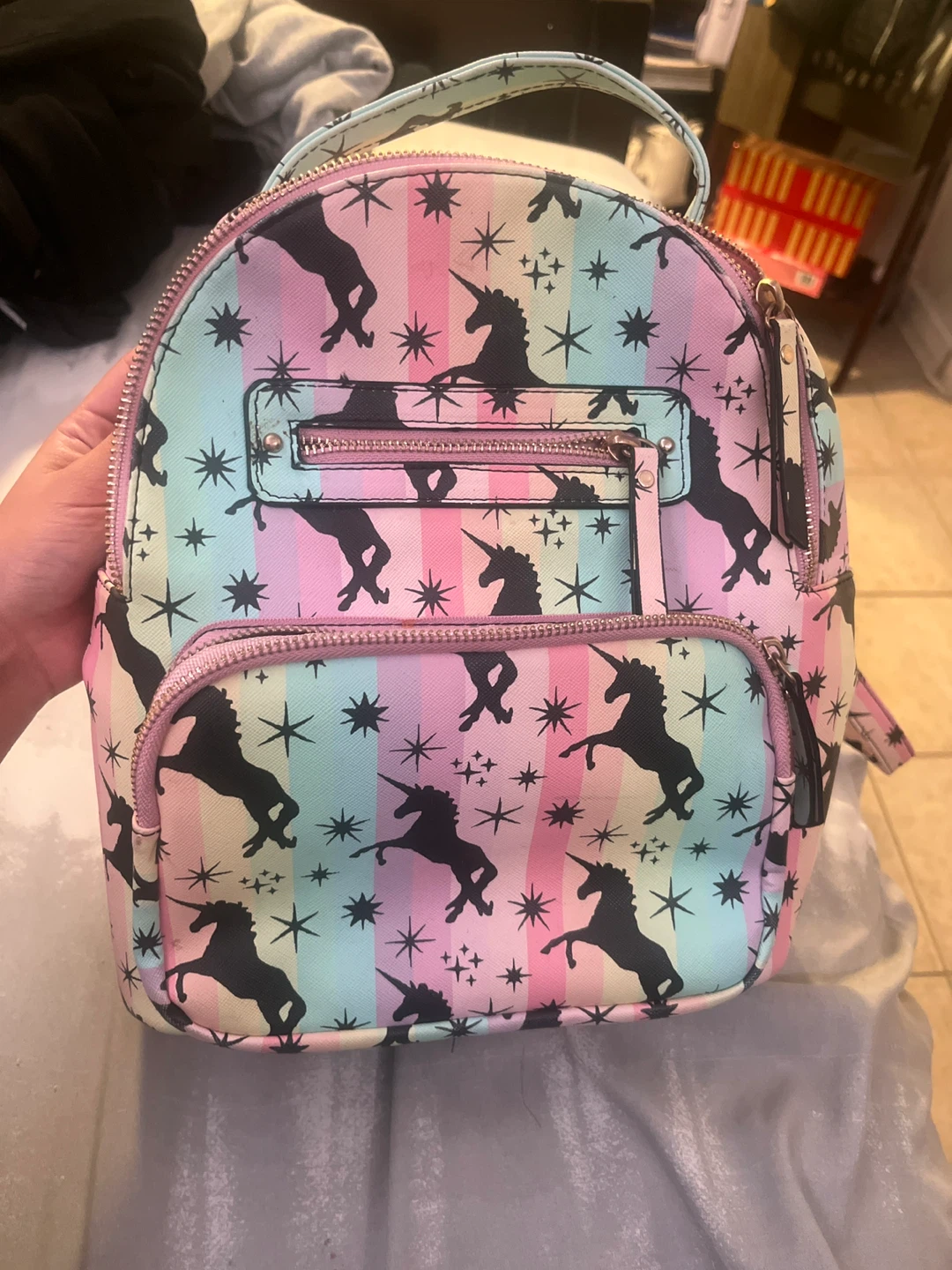 Unicorn Print Mini Backpack