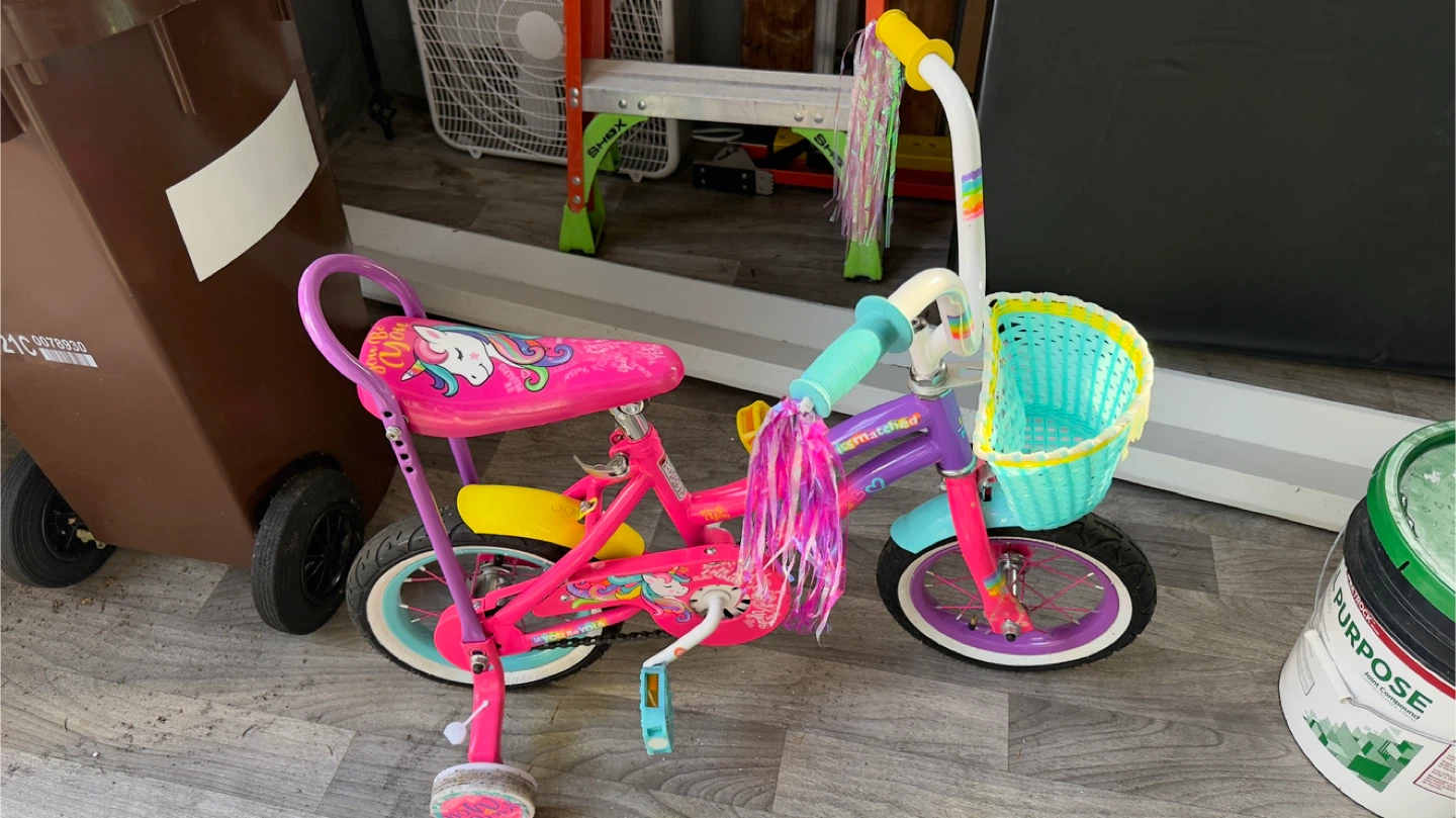 Girls Pink Unicorn Tricycle