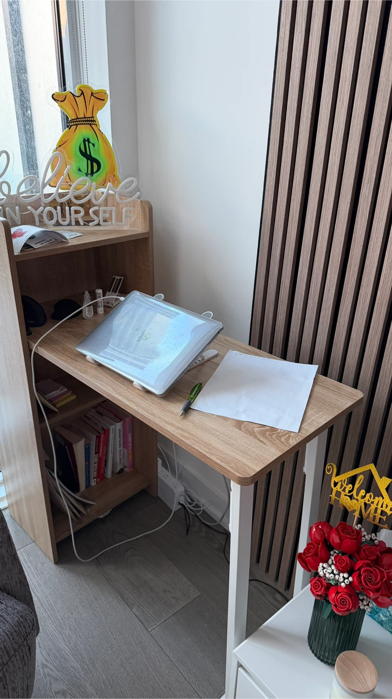 Wooden Folding Desk with Shelving - photo 5