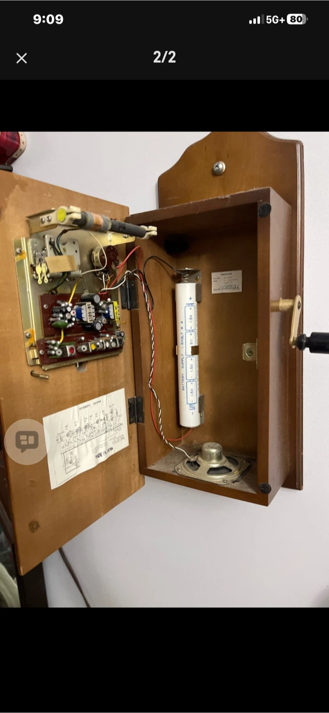 Vintage Wooden  Radio Wall Phone - photo 2
