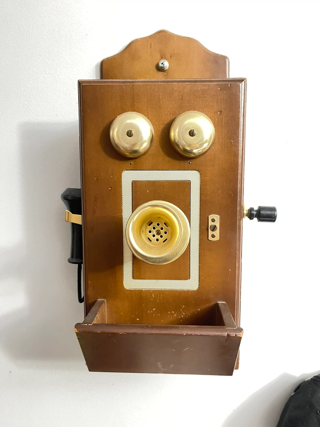 Vintage Wooden  Radio Wall Phone