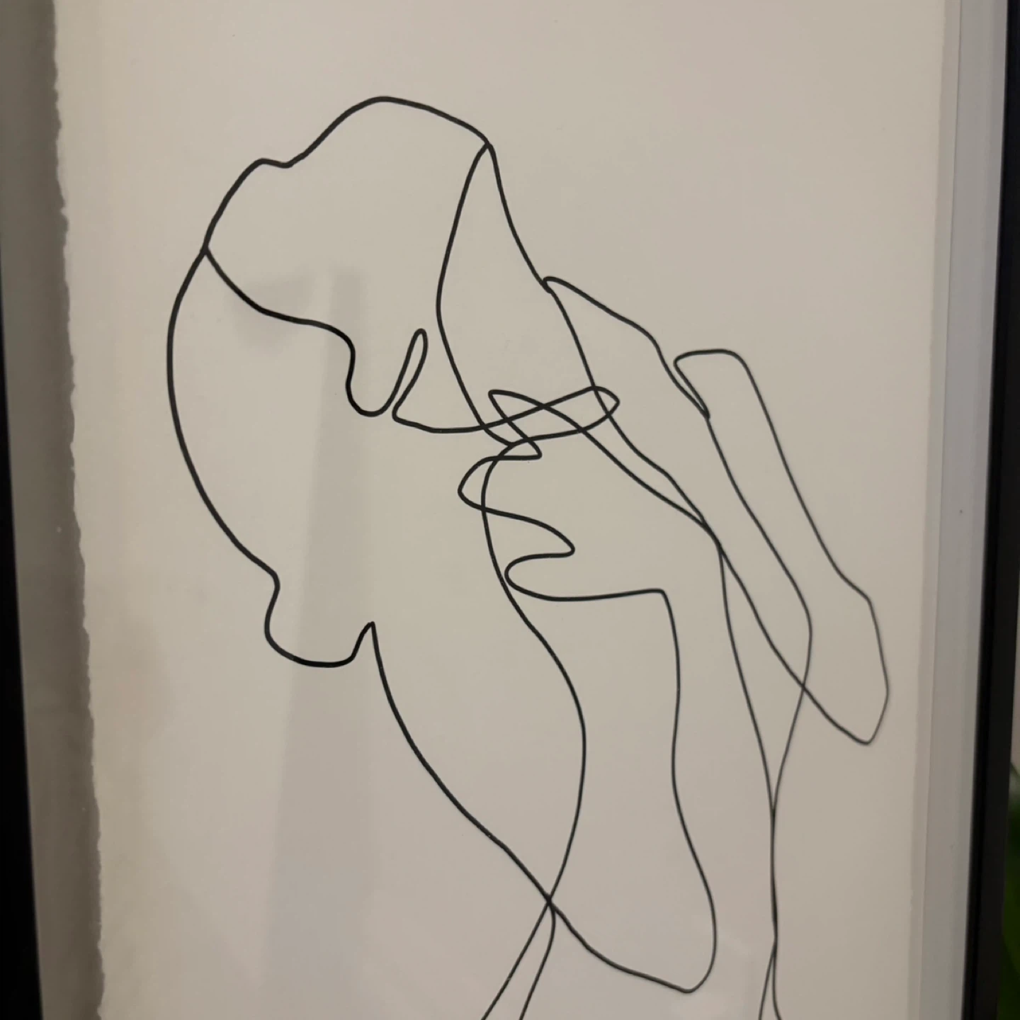 Framed Line Art Print - Abstract Figure - photo 3