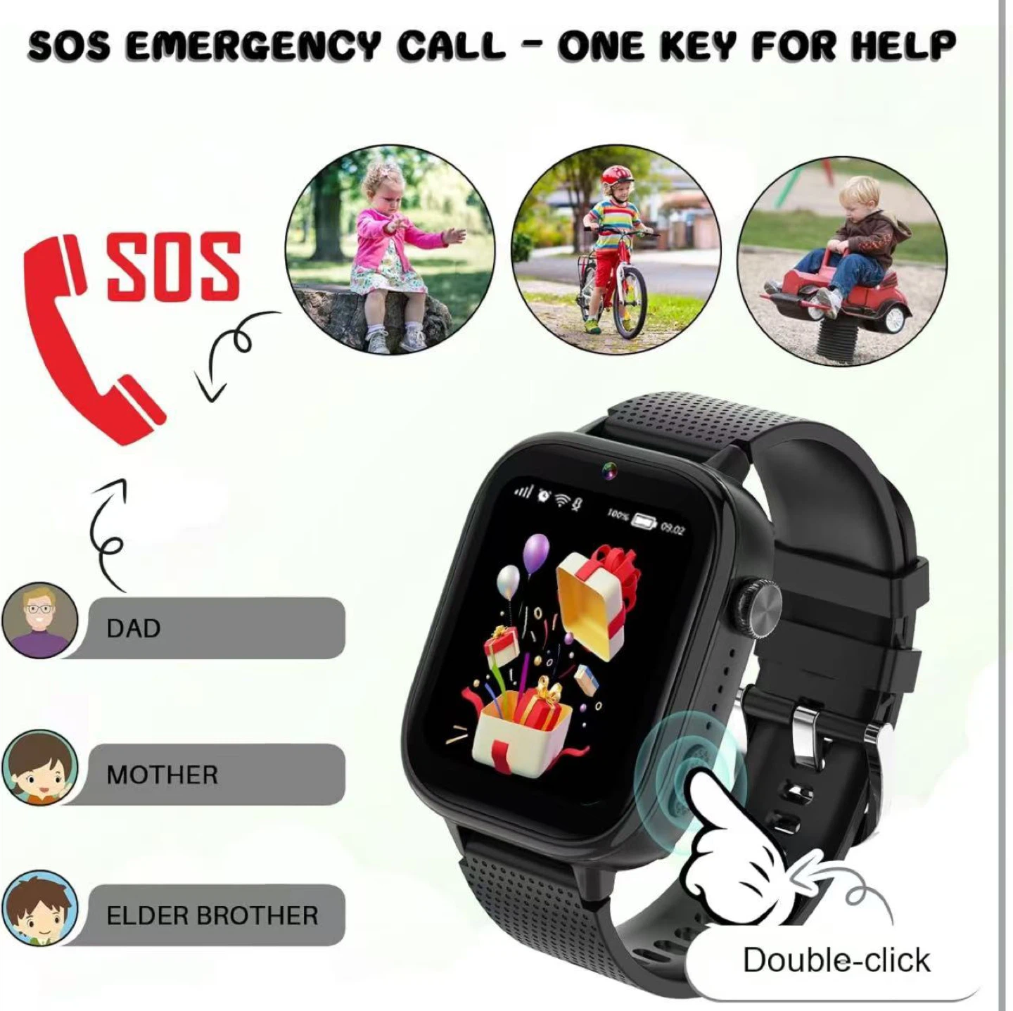 Kids Smart Watch with Camera, Music Player, and SOS - photo 3