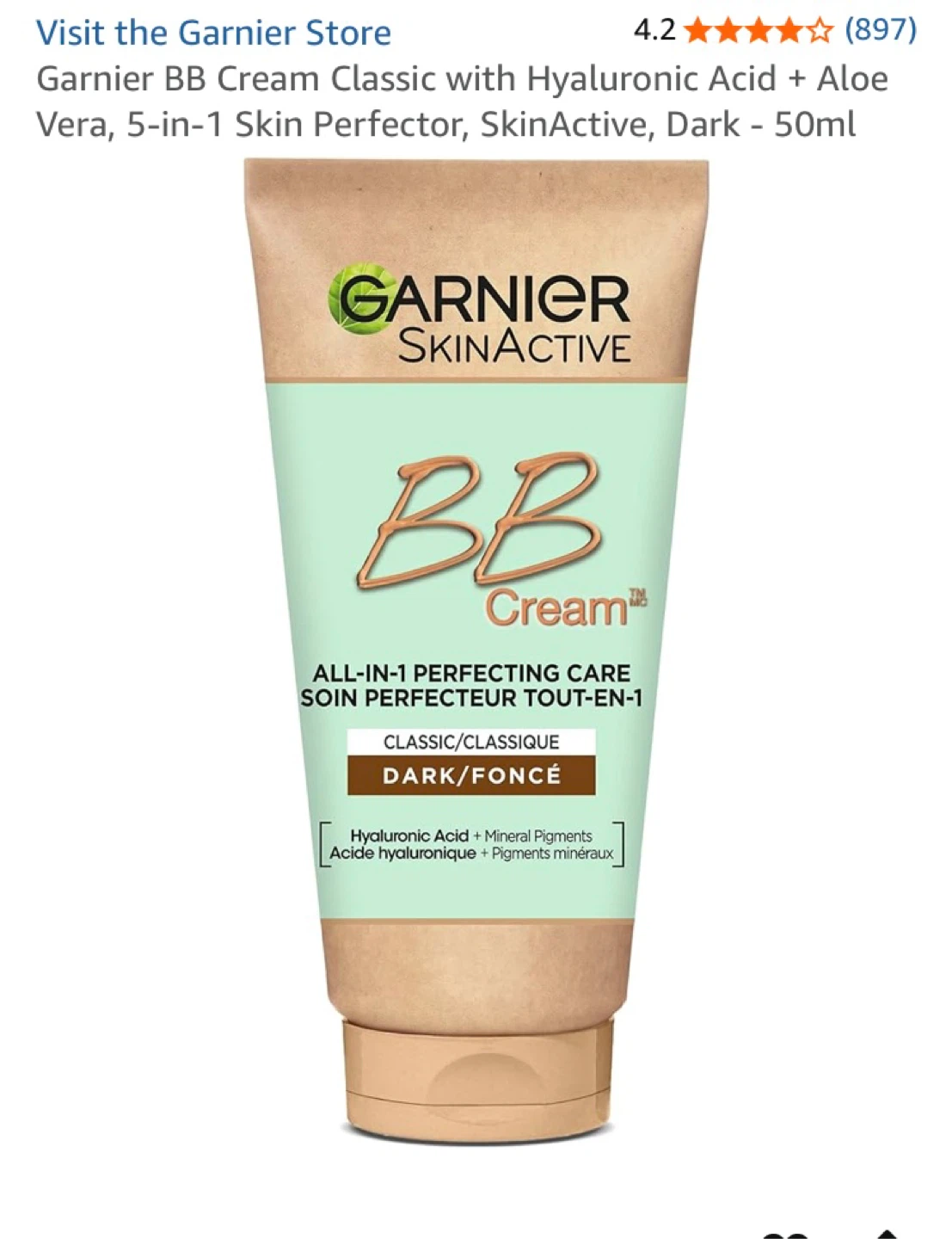 Garnier SkinActive BB Cream All-in-1 Perfecting Care Dark 50ml - photo 4