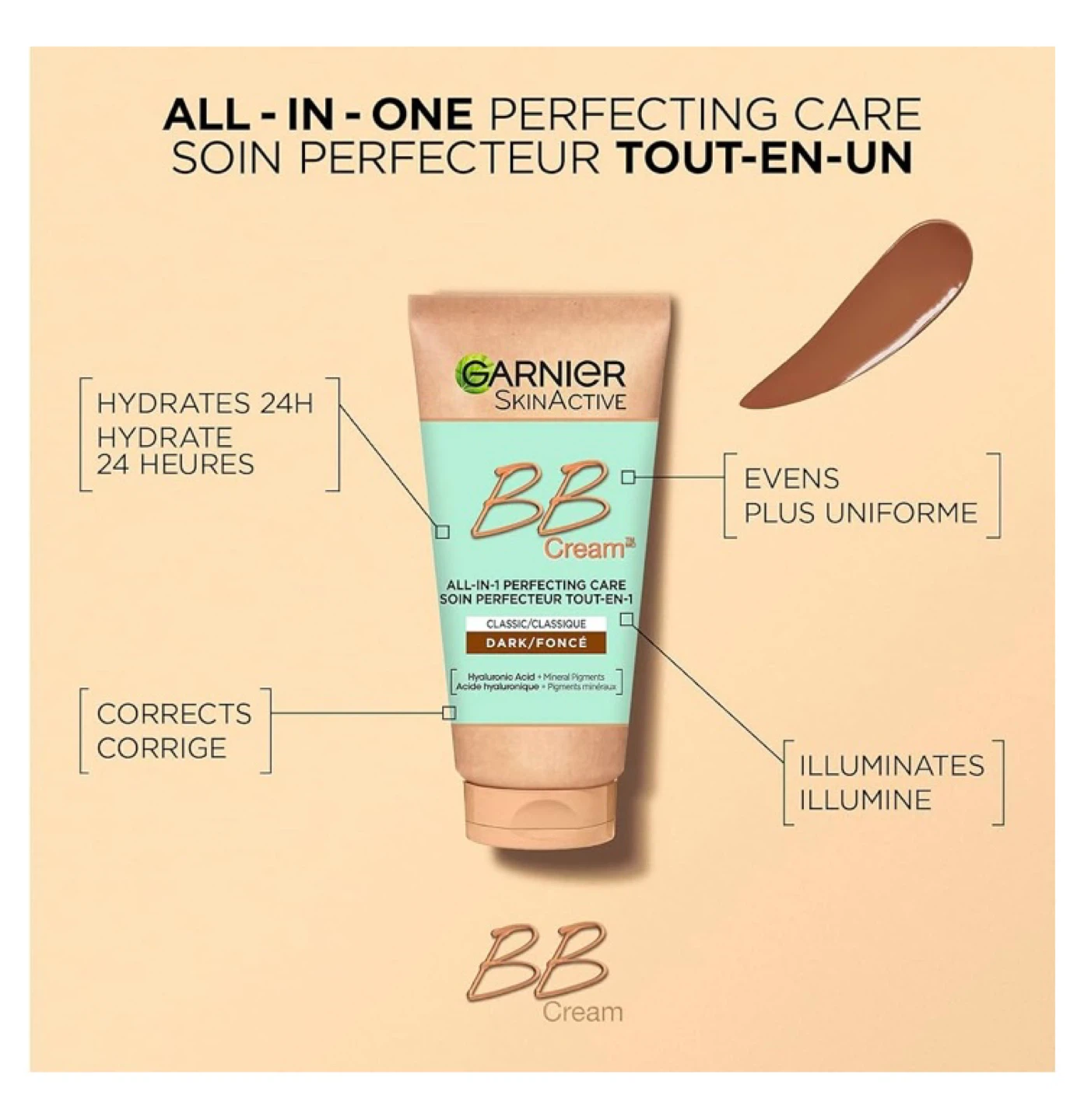 Garnier SkinActive BB Cream All-in-1 Perfecting Care Dark 50ml - photo 5