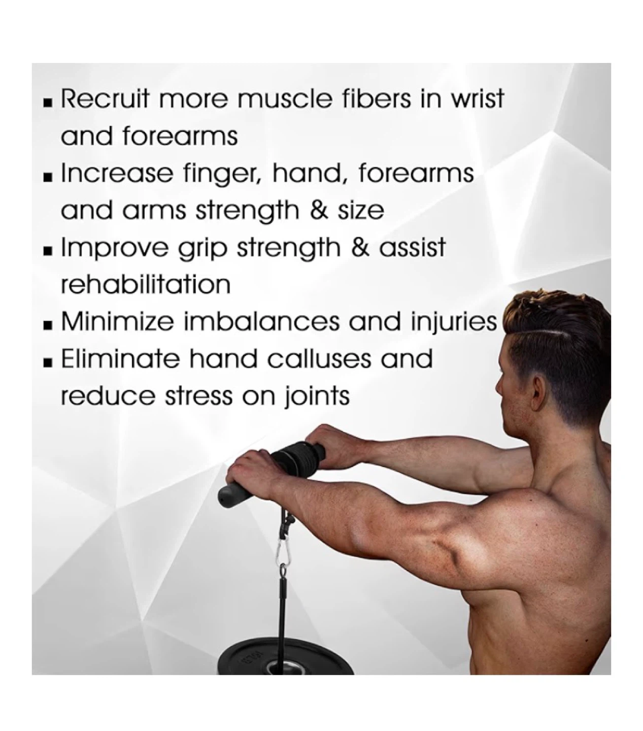 Cable Machine Attachments - Forearm Wrist Roller - photo 5