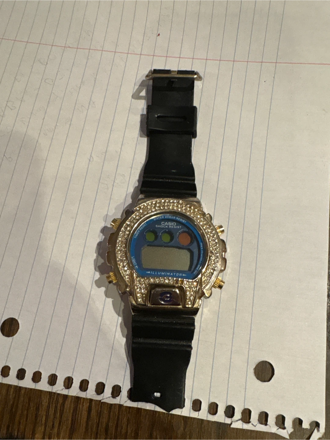 Casio G-Shock Watch with Rhinestone Bezel