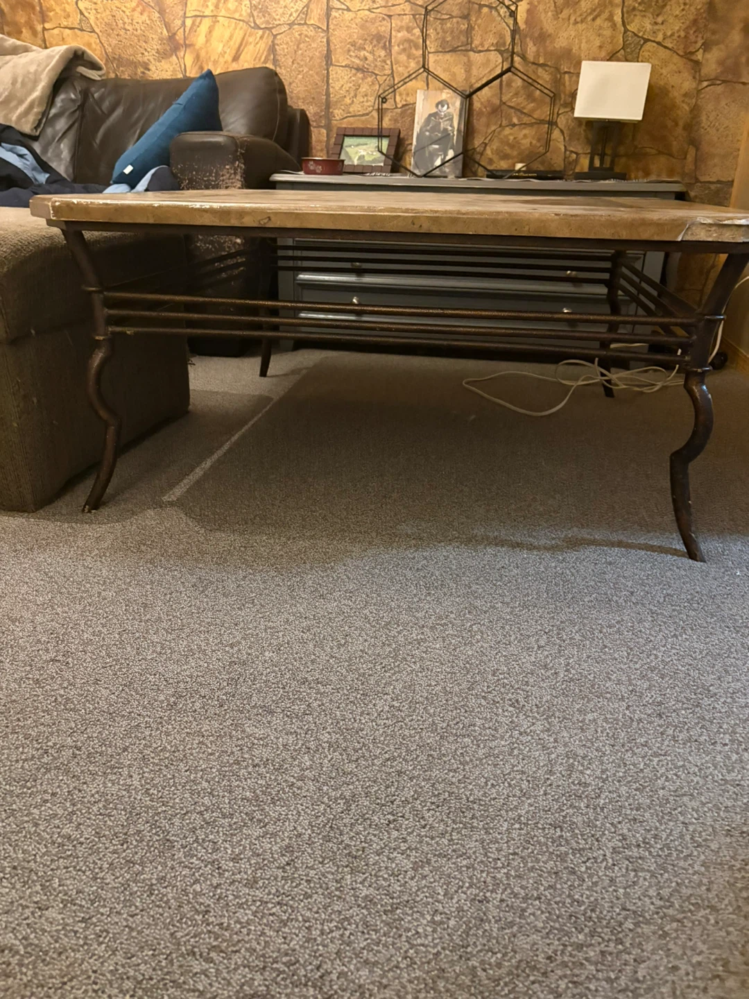 Square Stone Mosaic Coffee Table - photo 3