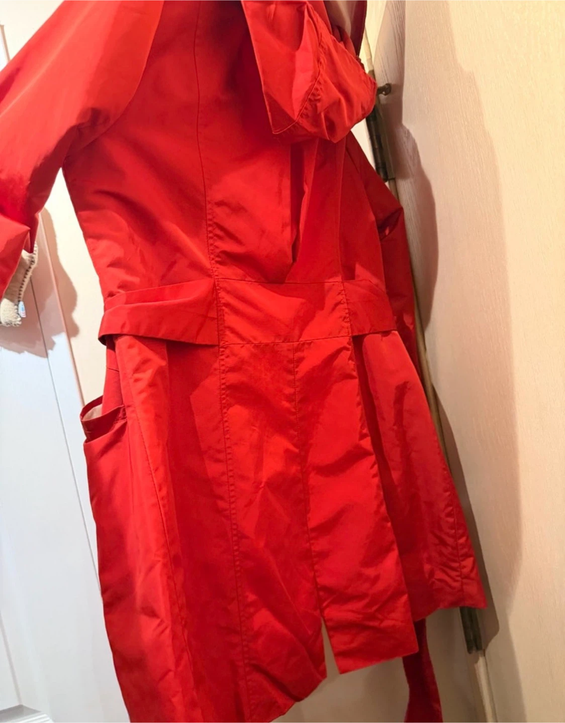 Cole Haan Red Trench Coat Size M🏆 - photo 5