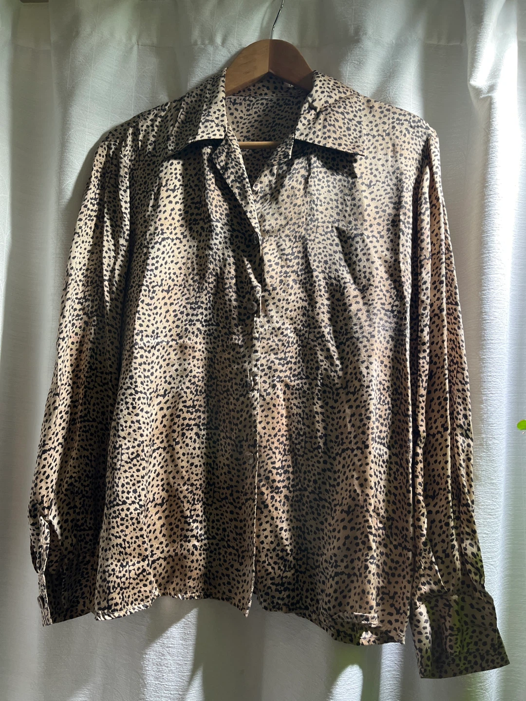 Leopard Print Button-Up Shirt