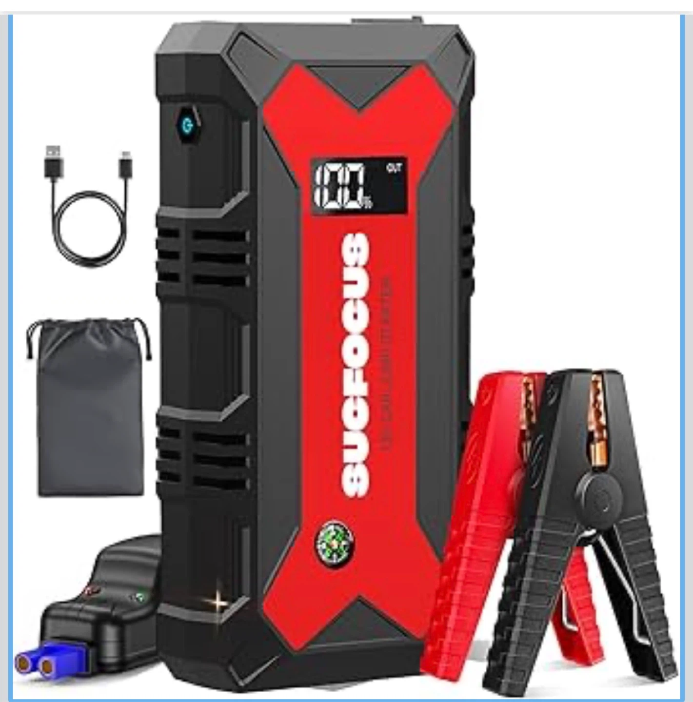 12V Car Jump Starter & LED Flashinglight