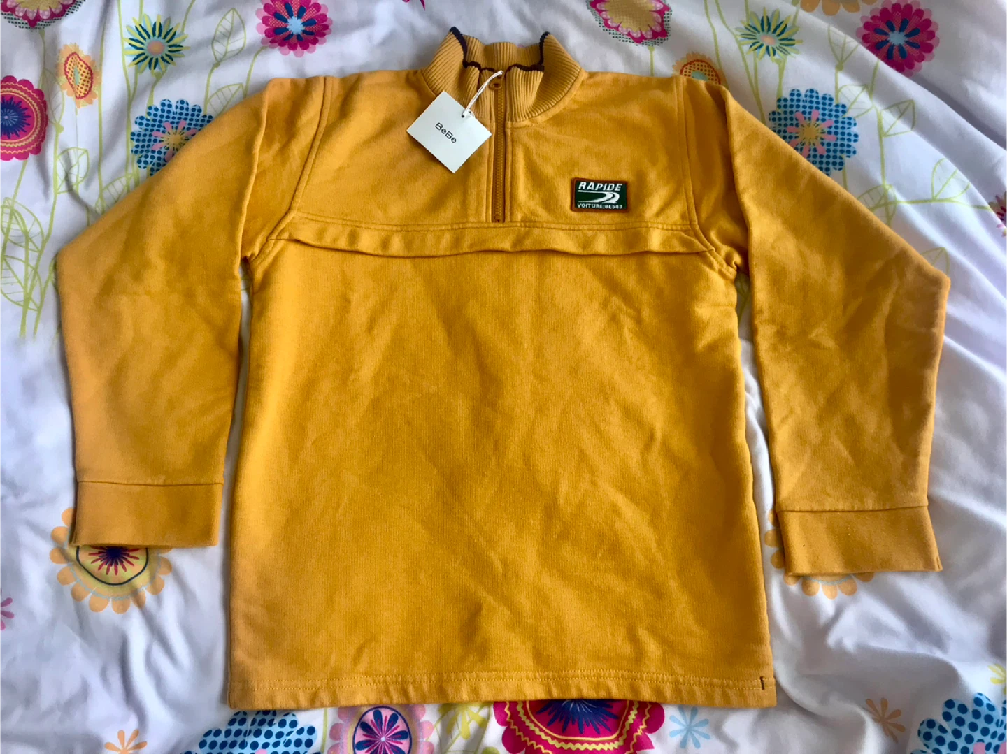 New BeBe Kids Yellow Pullover Sweater Size 140cm