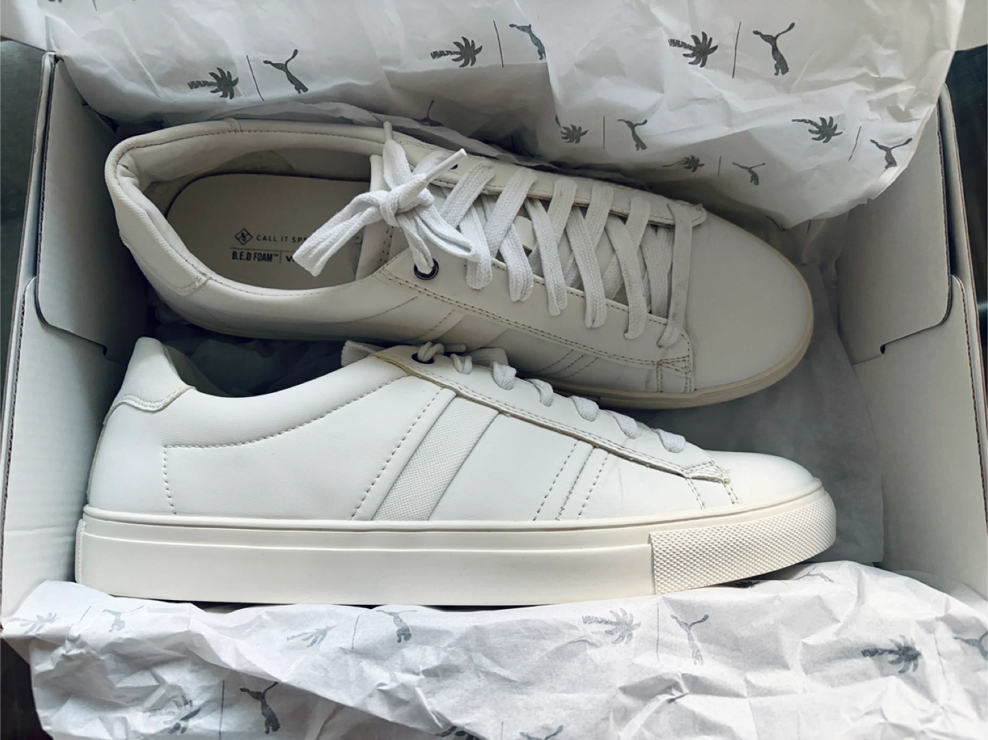 Two Men's White Sneakers 10.5-11 US M