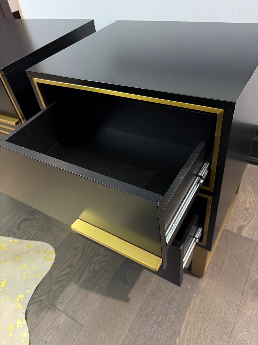 Night tables black and gold  (sold in Pair) - photo 3