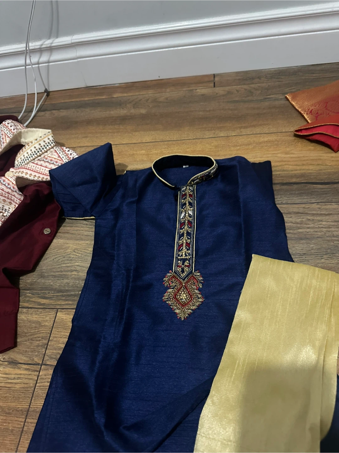Boys' Navy Blue Kurta Set