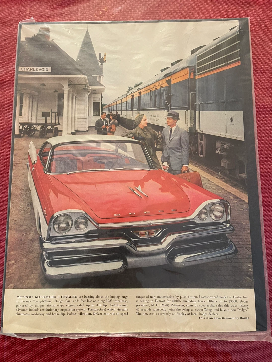 1957 Dodge Swept-Wing Automobile Advertisement